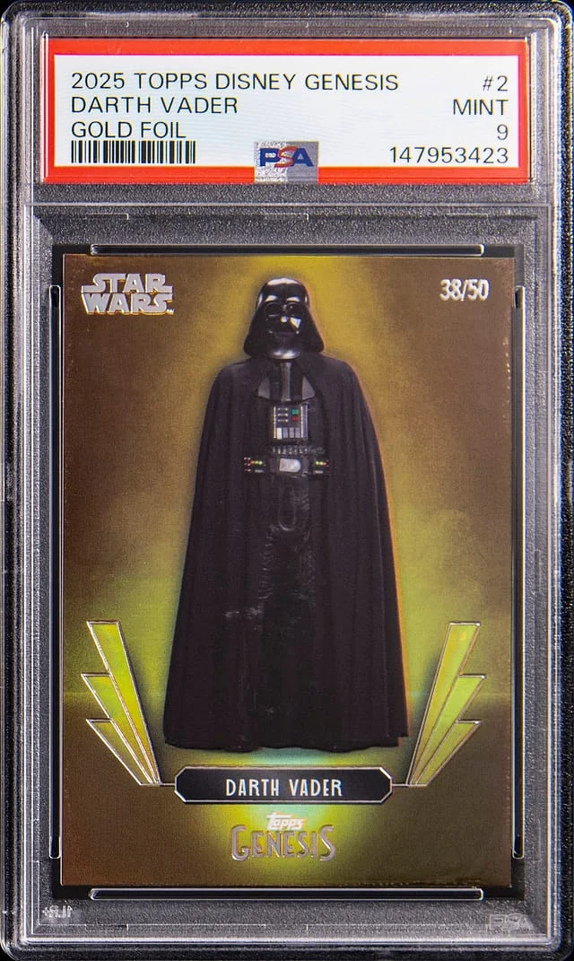 2025 Topps Darth Vader Disney Genesis Blue Foil #2 card image