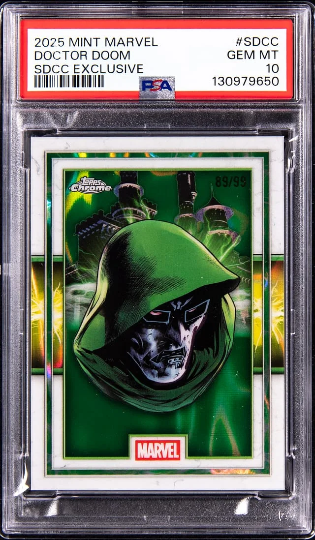 2025 Topps Doctor Doom Mint Marvel San Diego Comic-Con Exclusive #SD-CC card image