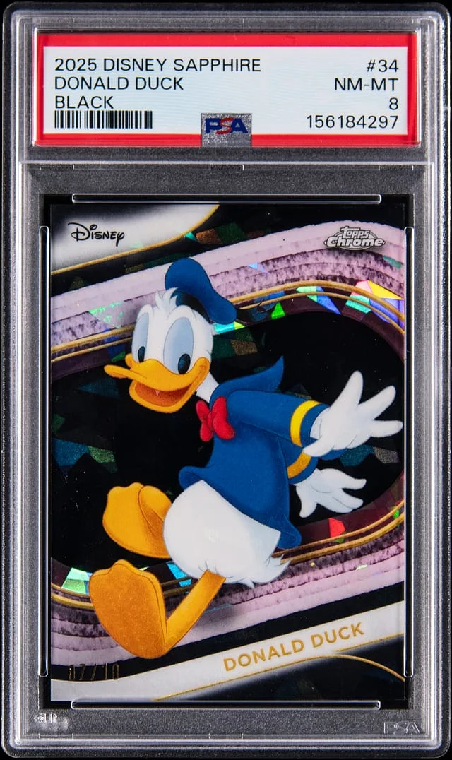 2025 Topps Donald Duck Disney Sapphire Black #34 card image