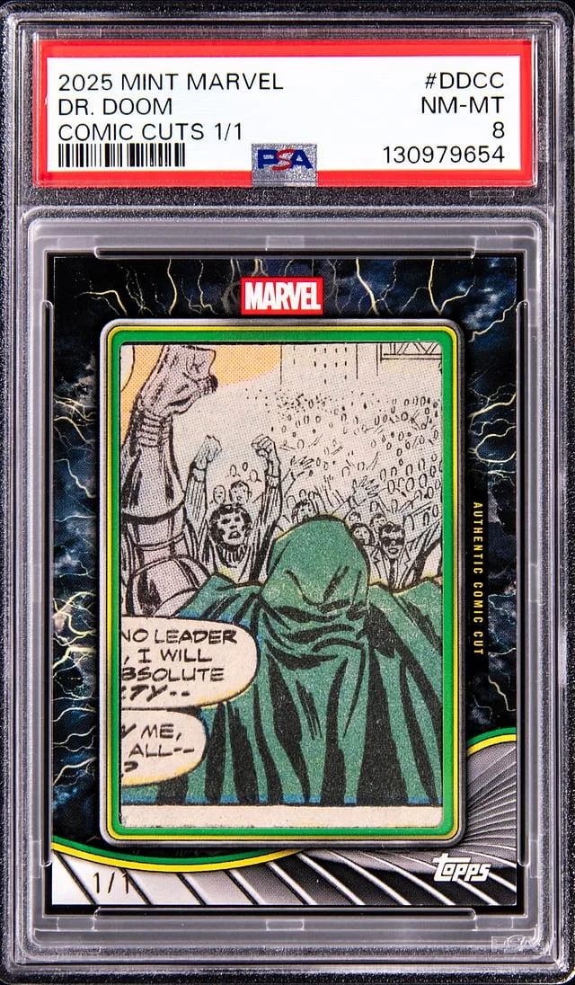 2025 Topps Dr. Doom Mint Marvel Comic Cuts #DD-CC card image