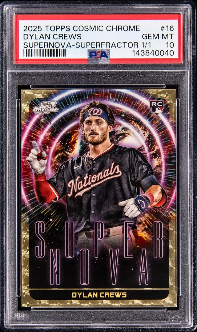 2025 Topps Dylan Crews Cosmic Chrome Supernova Superfractor #S-16 card image