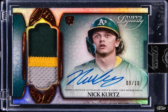 2025 Topps Dynasty Nick Kurtz Autographed Patch #DAP-NK4 card image