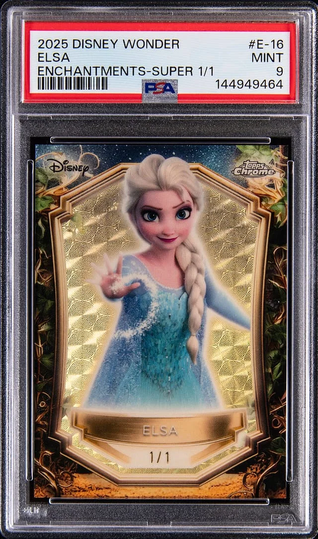 2025 Topps Elsa Disney Wonder Enchantments Chrome SuperFractor #E-16 card image