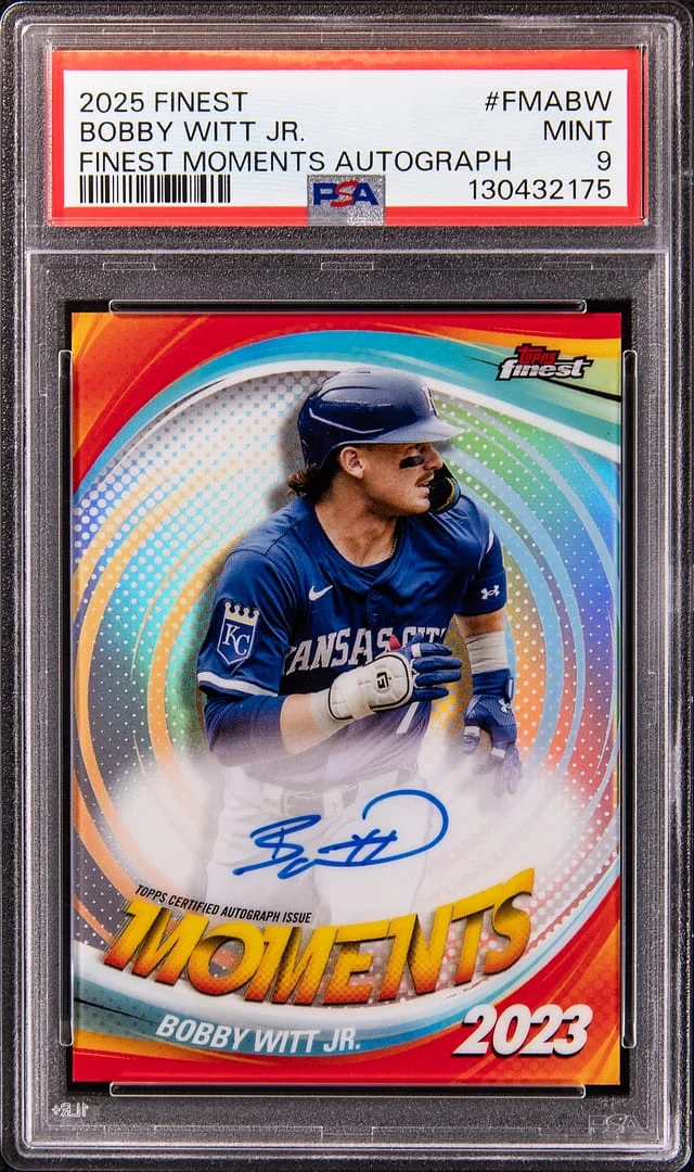 2025 Topps Finest Bobby Witt Jr. Moments Autograph #FMA-BW card image