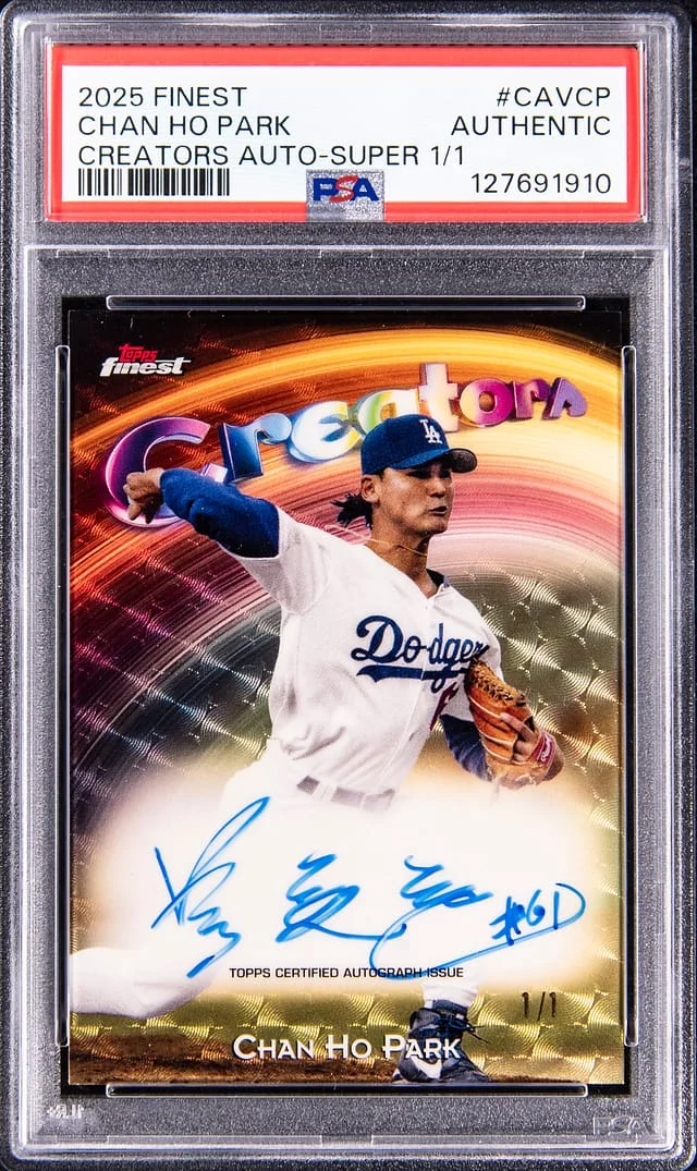 2025 Topps Finest Chan Ho Park Creators Autograph SuperFractor #CAV-CP card image