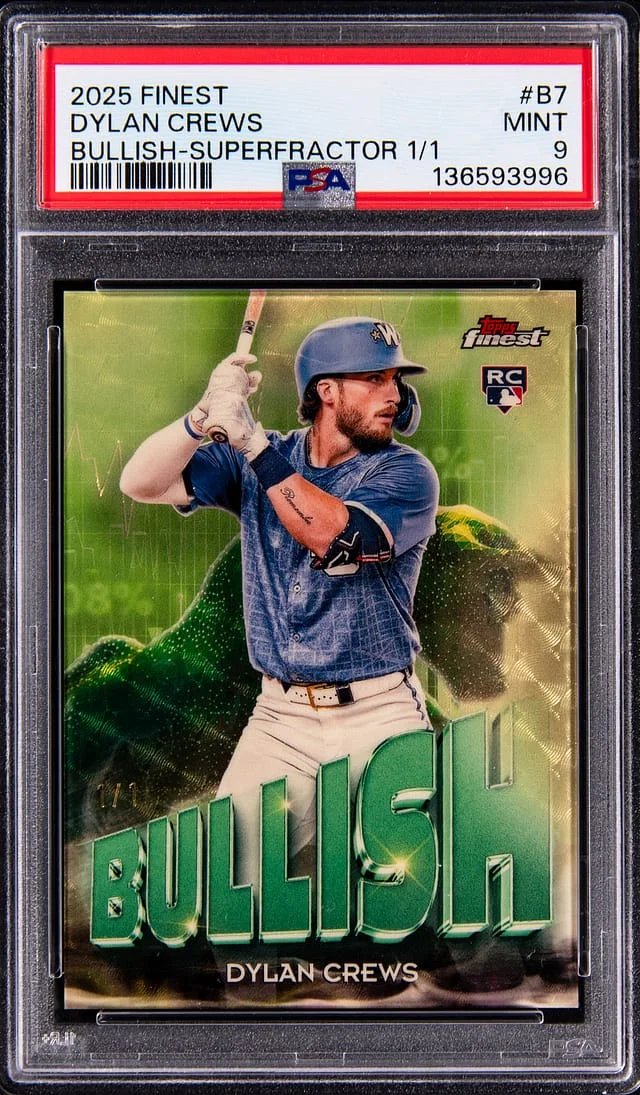 2025 Topps Finest Dylan Crews Bullish SuperFractor #B-7 card image