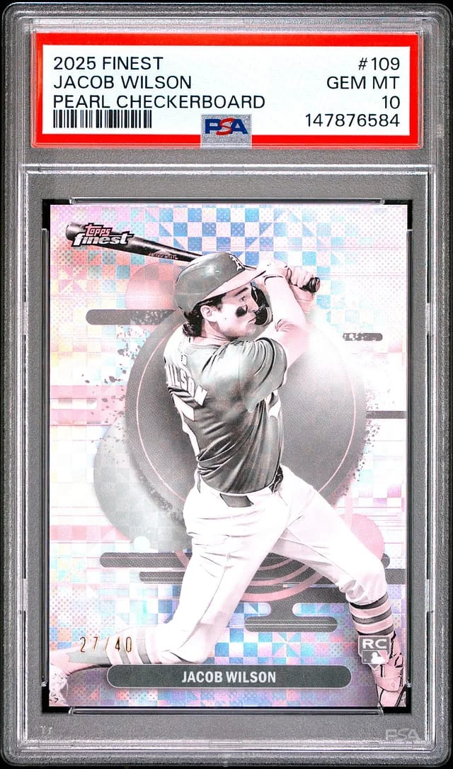 2025 Topps Finest Jacob Wilson Pearl Checkerboard #109 card image