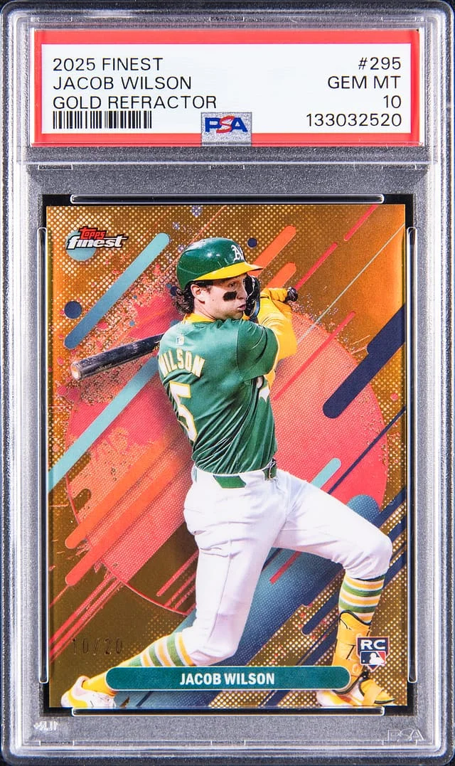 2025 Topps Finest Jacob Wilson Gold Refractor #295 card image