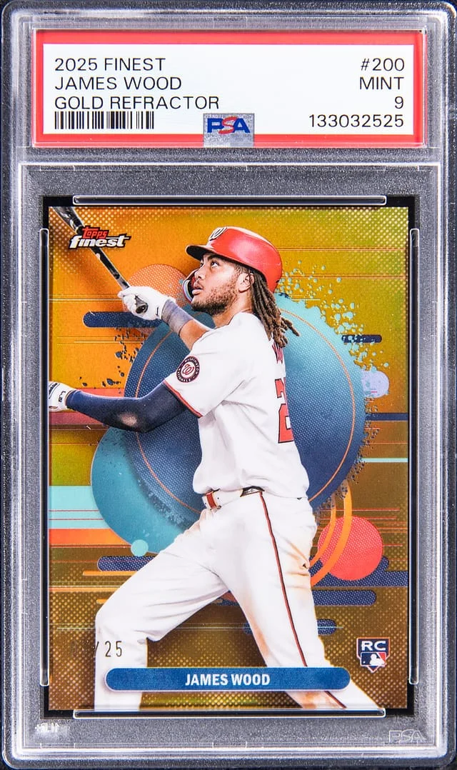 2025 Topps Finest James Wood Gold Refractor #200 card image