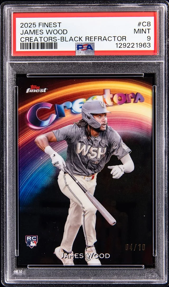 2025 Topps Finest James Wood Creators Black Refractor #C-8 card image