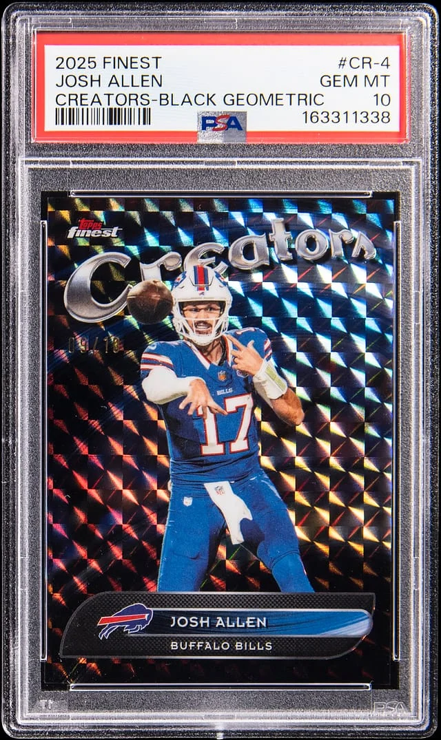 2025 Topps Finest Josh Allen Creators Black Geometric #CR-4 card image