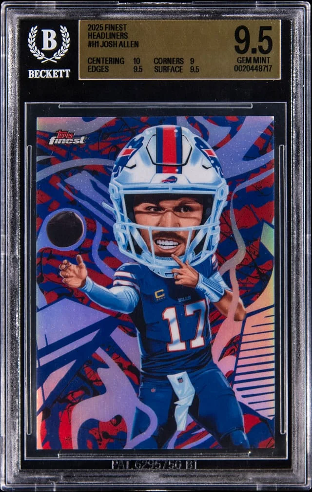 2025 Topps Finest Josh Allen Headliners #H-1 card image