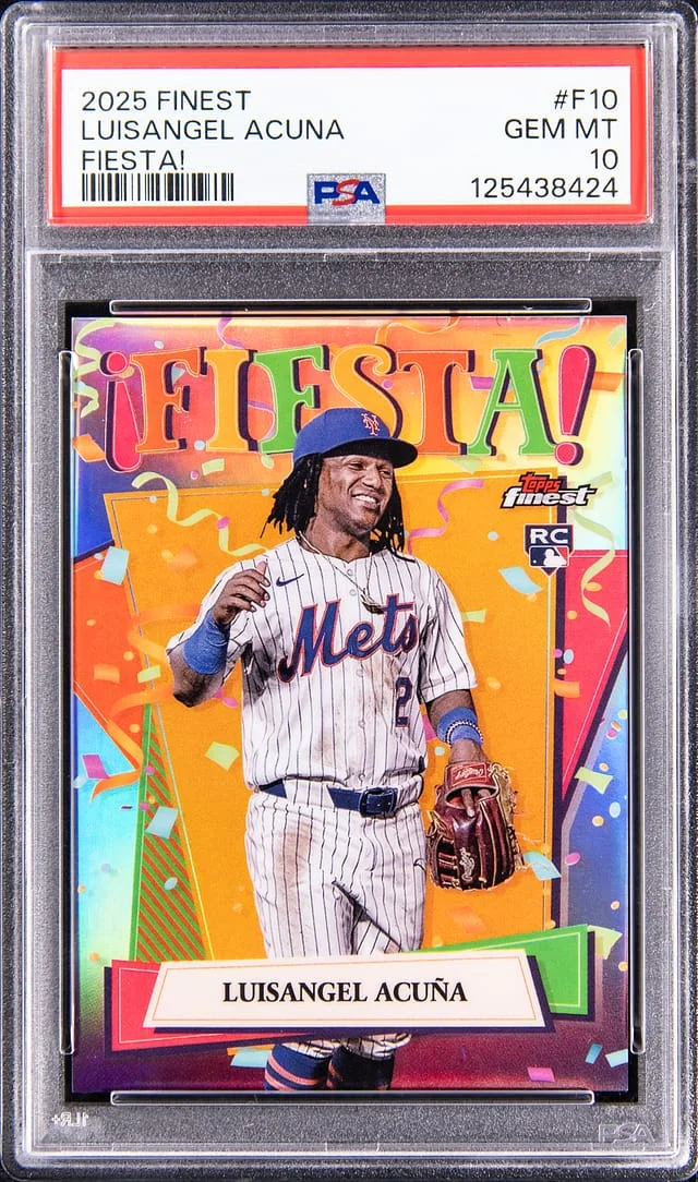 2025 Topps Finest Luisangel Acuna Fiesta! #F10 card image