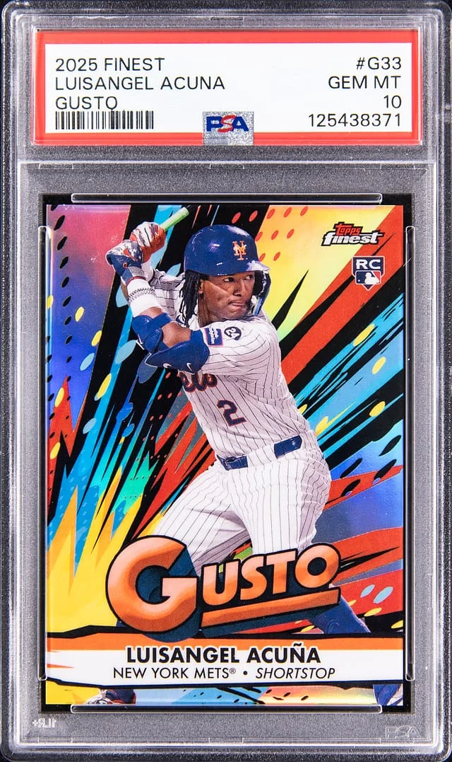 2025 Topps Finest Luisangel Acuna Gusto #G33 card image