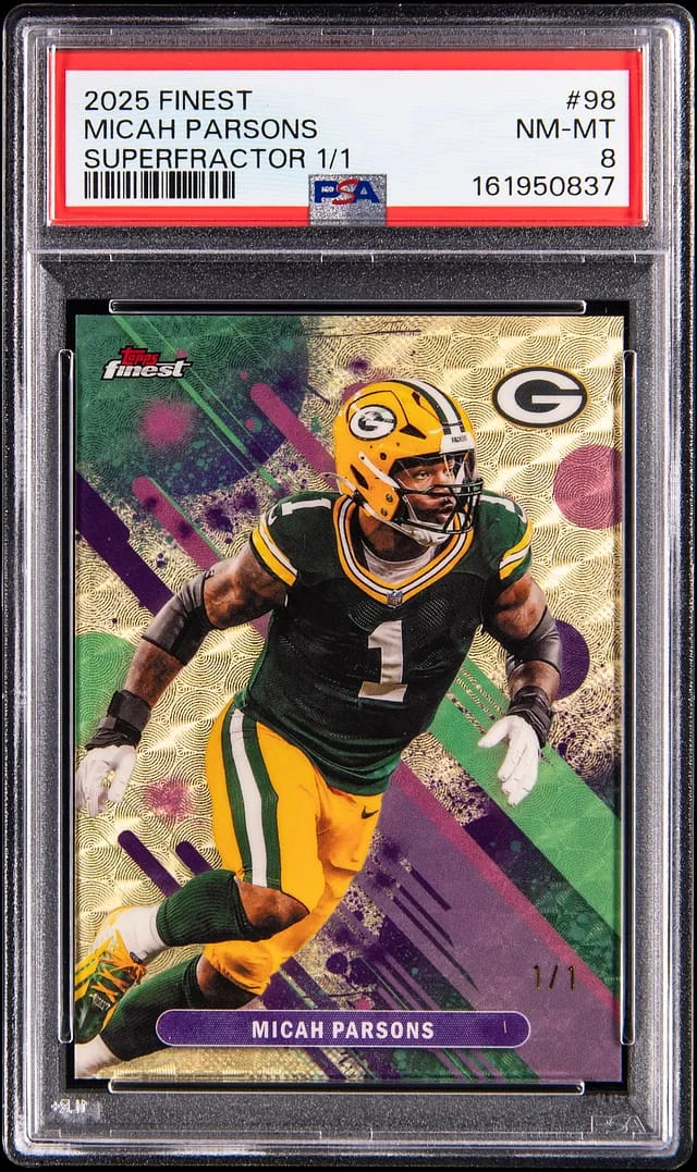 2025 Topps Finest Micah Parsons SuperFractor #98 card image