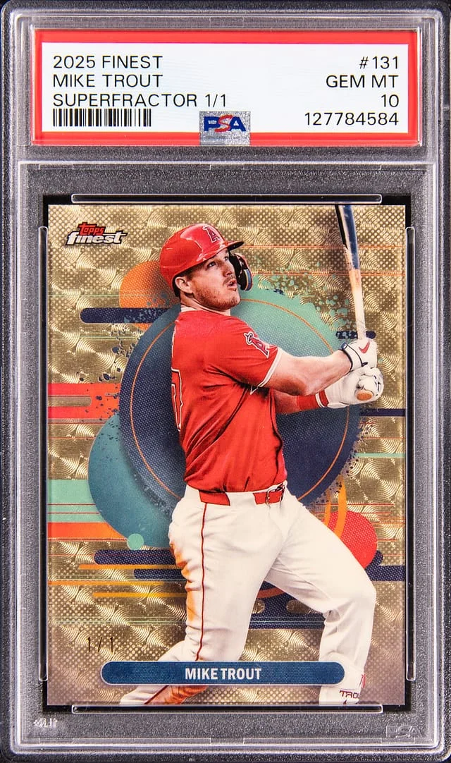 2025 Topps Finest Mike Trout SuperFractor #131 card image