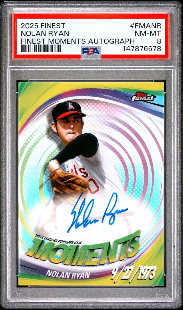 2025 Topps Finest Nolan Ryan Moments Autograph #FMA-NR card image