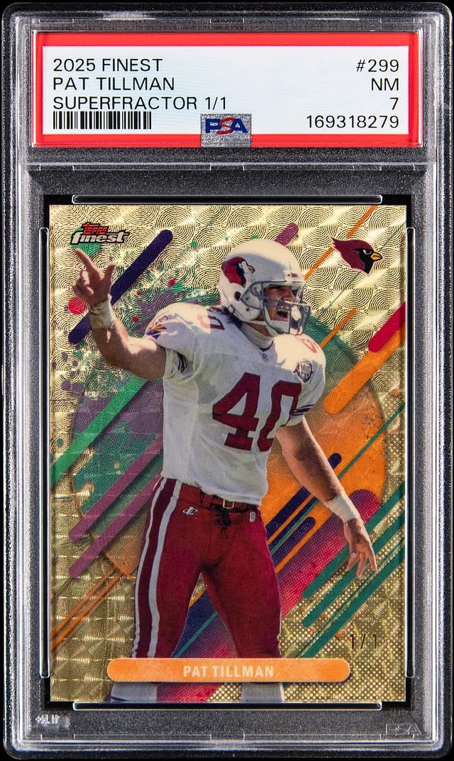 2025 Topps Finest Pat Tillman SuperFractor #299 card image