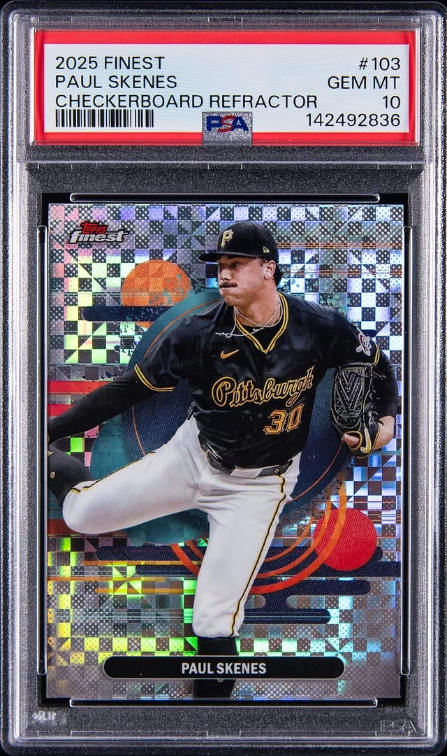 2025 Topps Finest Paul Skenes Checkerboard Refractor #103 card image