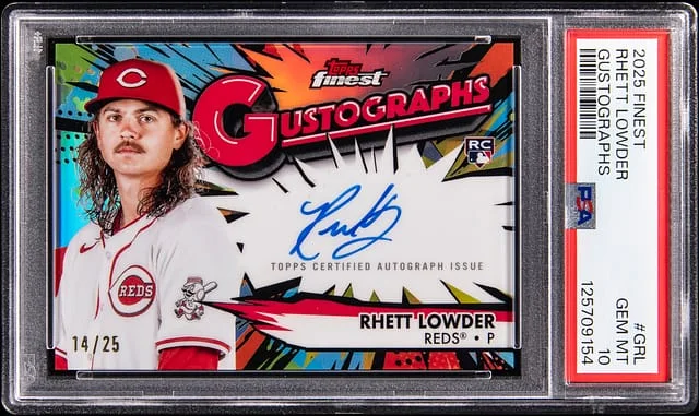 2025 Topps Finest Rhett Lowder Gustographs #G-RL card image