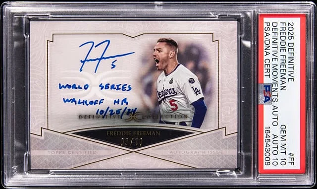 2025 Topps Freddie Freeman Definitive Collection Definitive Moments Autograph #DMA-FF card image