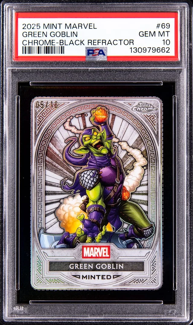 2025 Topps Green Goblin Mint Marvel Chrome-Black Refractor #69 card image