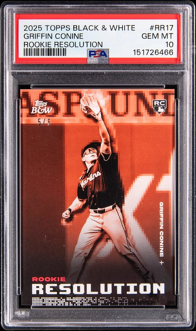 2025 Topps Griffin Conine Black & White Resolution #RR17 card image