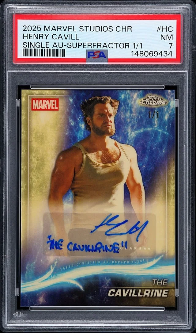 2025 Topps Henry Cavill Marvel Studios Chrome Single Autograph SuperFractor #AA-HC card image