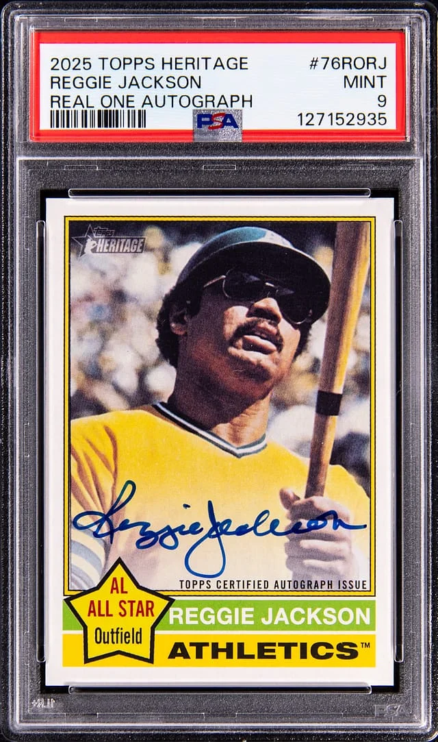 2025 Topps Heritage Real One Reggie Jackson Autograoh #76RO-RJ card image