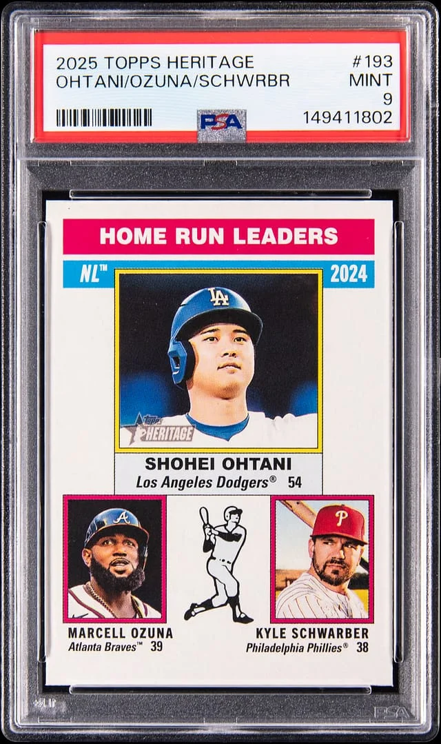 2025 Topps Heritage Shohei Ohtani/Marcell Ozuna/Kyle Schwarber #193 card image