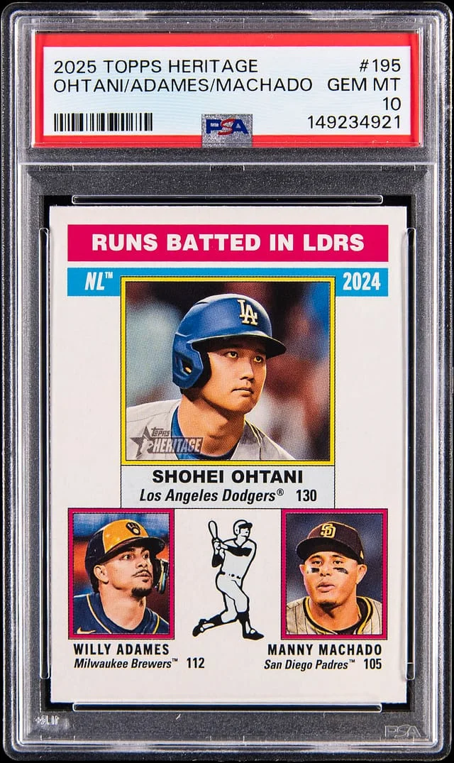 2025 Topps Heritage Shohei Ohtani/Willy Adames/Manny Machado #195 card image