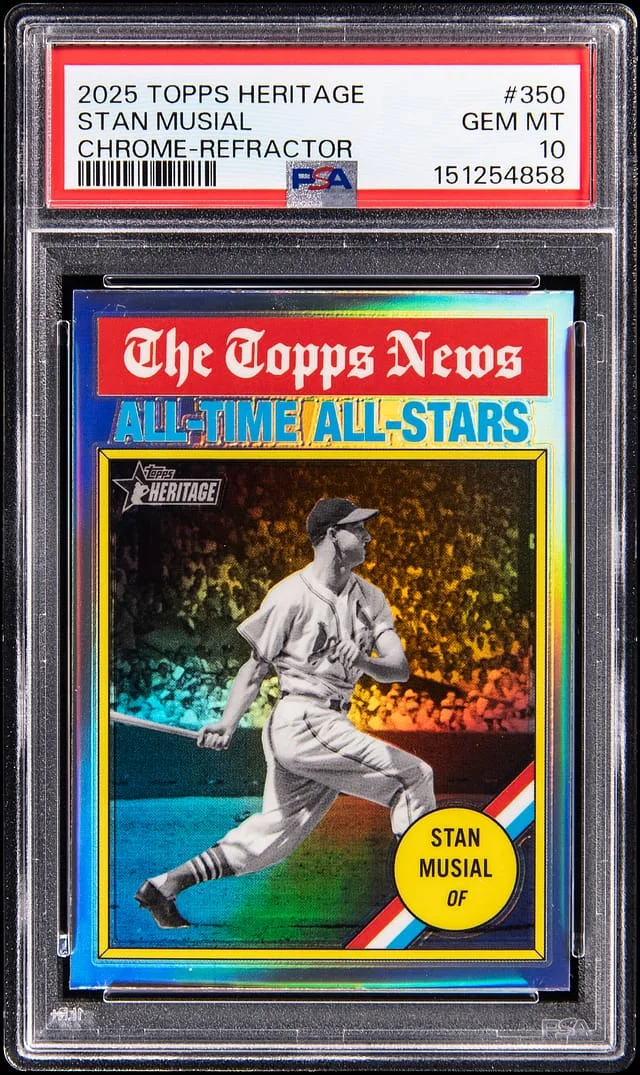 2025 Topps Heritage Stan Musial Chrome-Refractor #350 card image