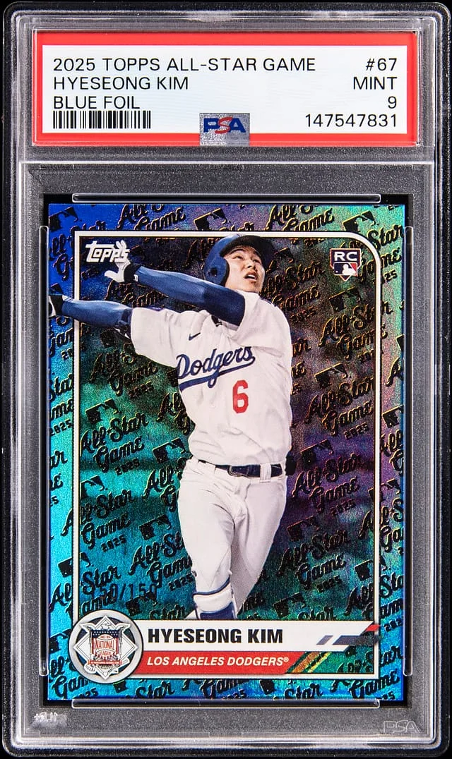 2025 Topps Hyeseong Kim All-Star Game Blue Foil #67 card image