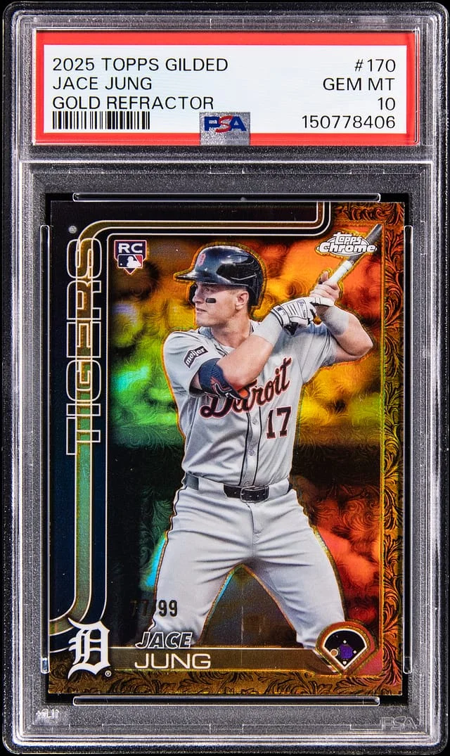 2025 Topps Jace Jung Gilded Gold Refractor #170 card image