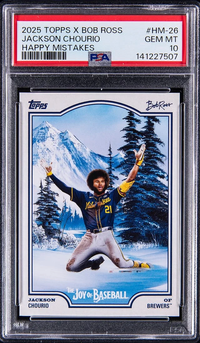 2025 Topps Jackson Chourio x Bob Ross Happy Mistakes #HM-26 card image