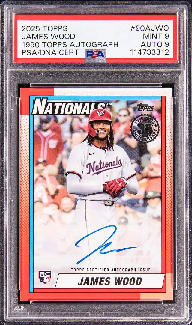 2025 Topps James Wood 1990 Topps Autograph #90A-JWO card image