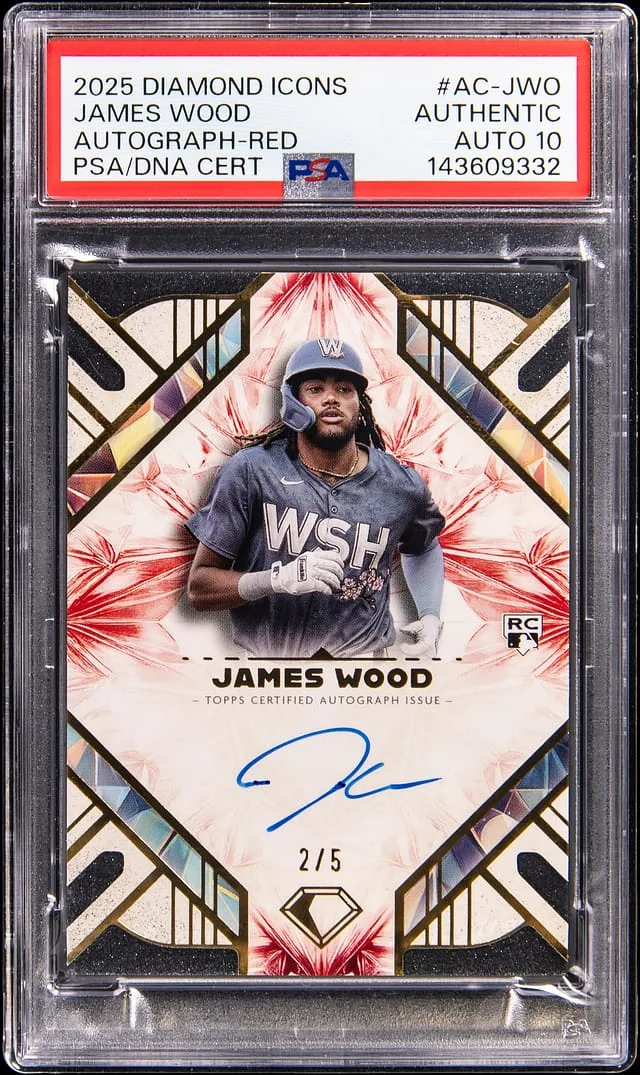 2025 Topps James Wood Diamond Icons Autograph Red #AC-JWO card image