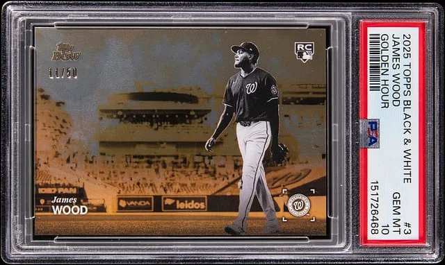 2025 Topps James Wood Black & White Golden Hour #GH-03 card image