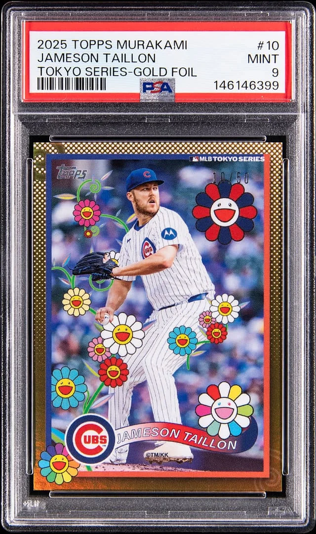 2025 Topps Jameson Taillon Murakami Tokyo Series Gold Foil #10 card image