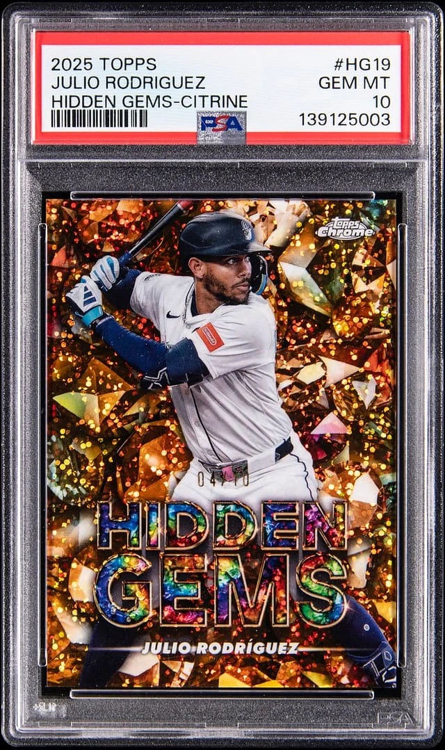 2025 Topps Julio Rodriguez Hidden Gems Citrine #HG-19 card image