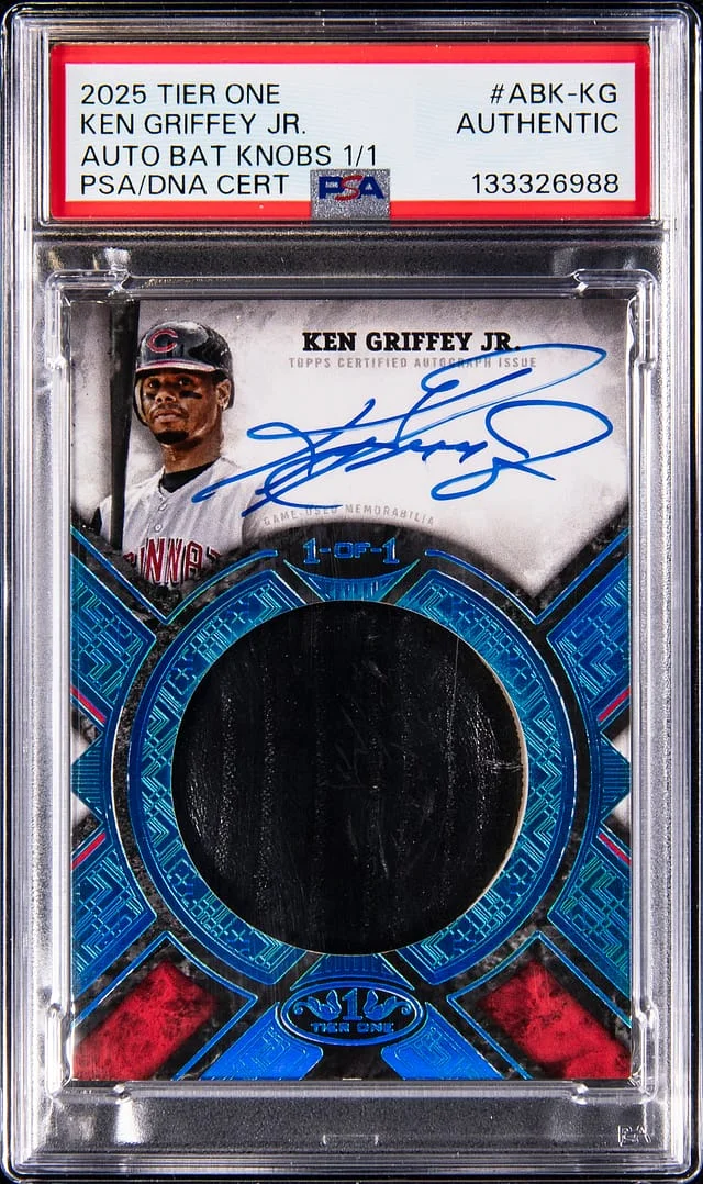 2025 Topps Ken Griffey Jr. Tier One Autographed Bat Knobs #ABK-KG card image