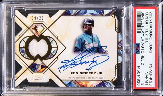 2025 Topps Ken Griffey Jr. Diamond Icons Single Player Autograph Relic #SPAR-KGJ card image