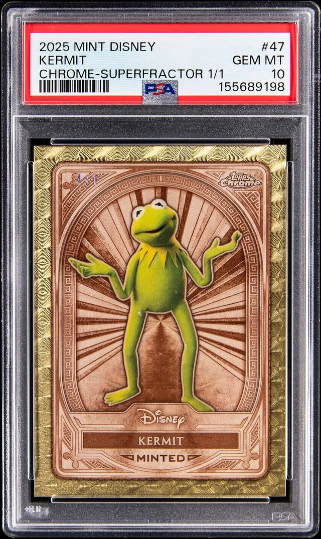 2025 Topps Kermit Mint Disney Chrome SuperFractor #47 card image
