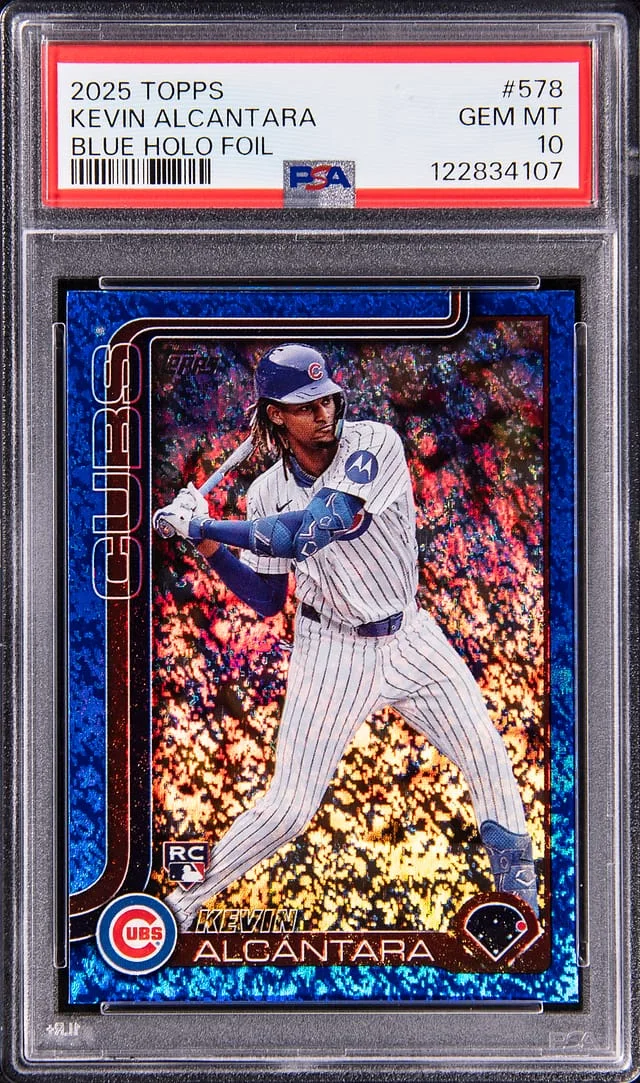 2025 Topps Kevin Alcantara Blue Holo Foil #578 card image