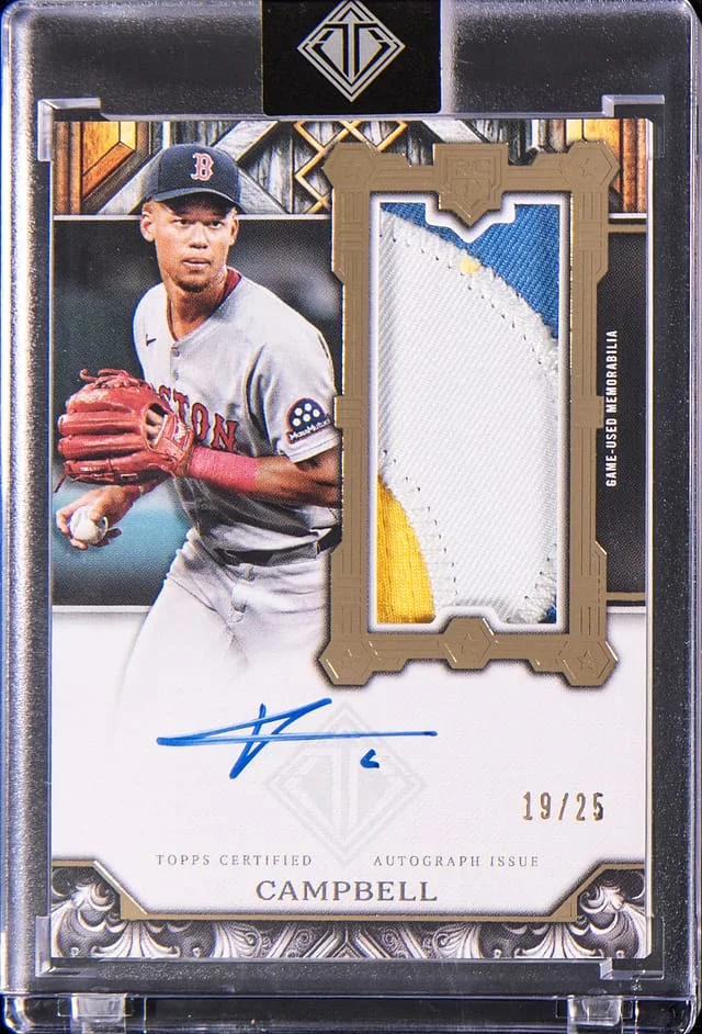 2025 Topps Kristian Campbell Transcendent Collection Showcase Patch Autograph Variation #RSPA-KCA card image