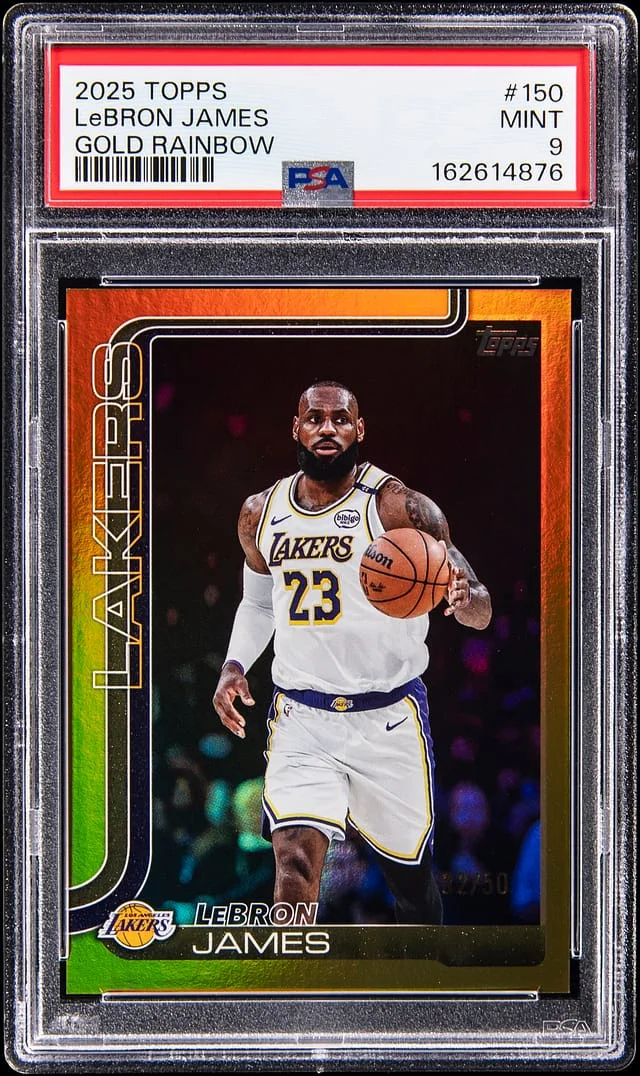 2025 Topps Lebron James Gold Rainbow #150 card image