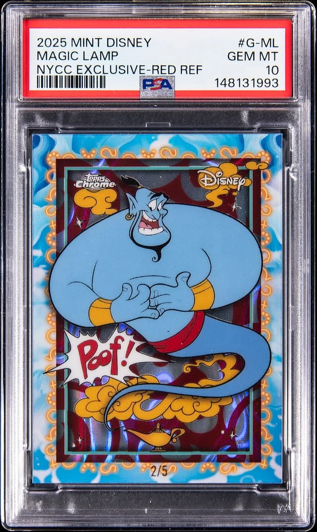 2025 Topps Magic Lamp Disney Mint New York Comic Con Exclusive Red Refractor #G-ML card image