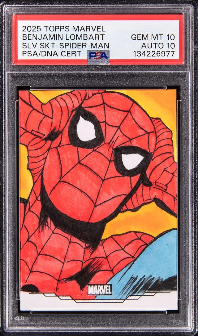 2025 Topps Marvel Silver Sketch Spider-Man Benjamin Lombart #no-number card image