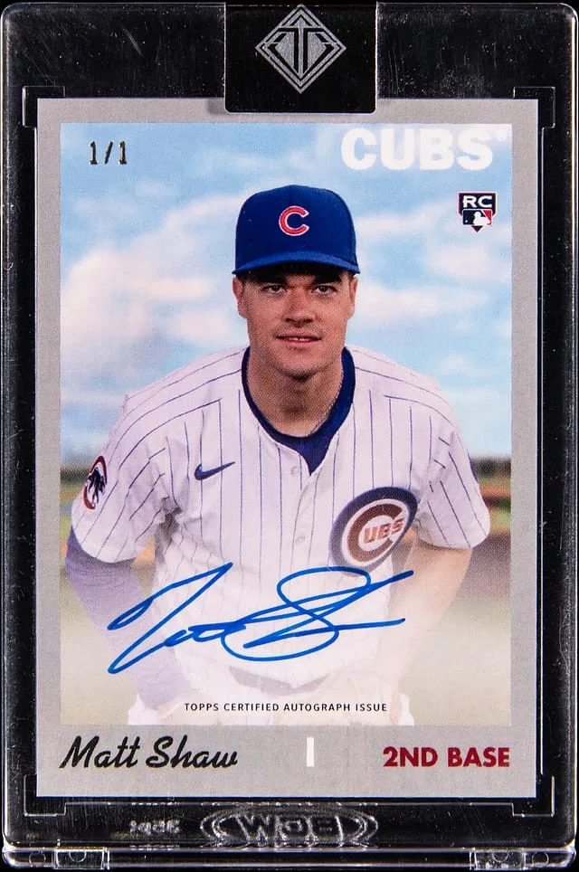 2025 Topps Matt Shaw Transcendent Rookies Through the Years Autographs #MS-1970 card image