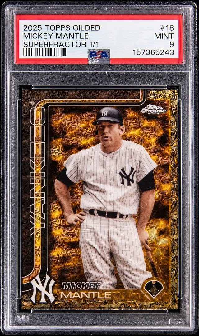 2025 Topps Mickey Mantle Gilded Collection SuperFractor #18 card image